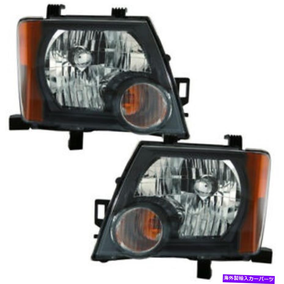 USヘッドライト ヘッドライトセットハロゲンBLKフィット2008-2012 Nissan Xterra Sモデル、Xモデル Headlights Set Halogen Blk Fits 2008-2012 Nissan Xterra S Model,X Model【並行輸入品】