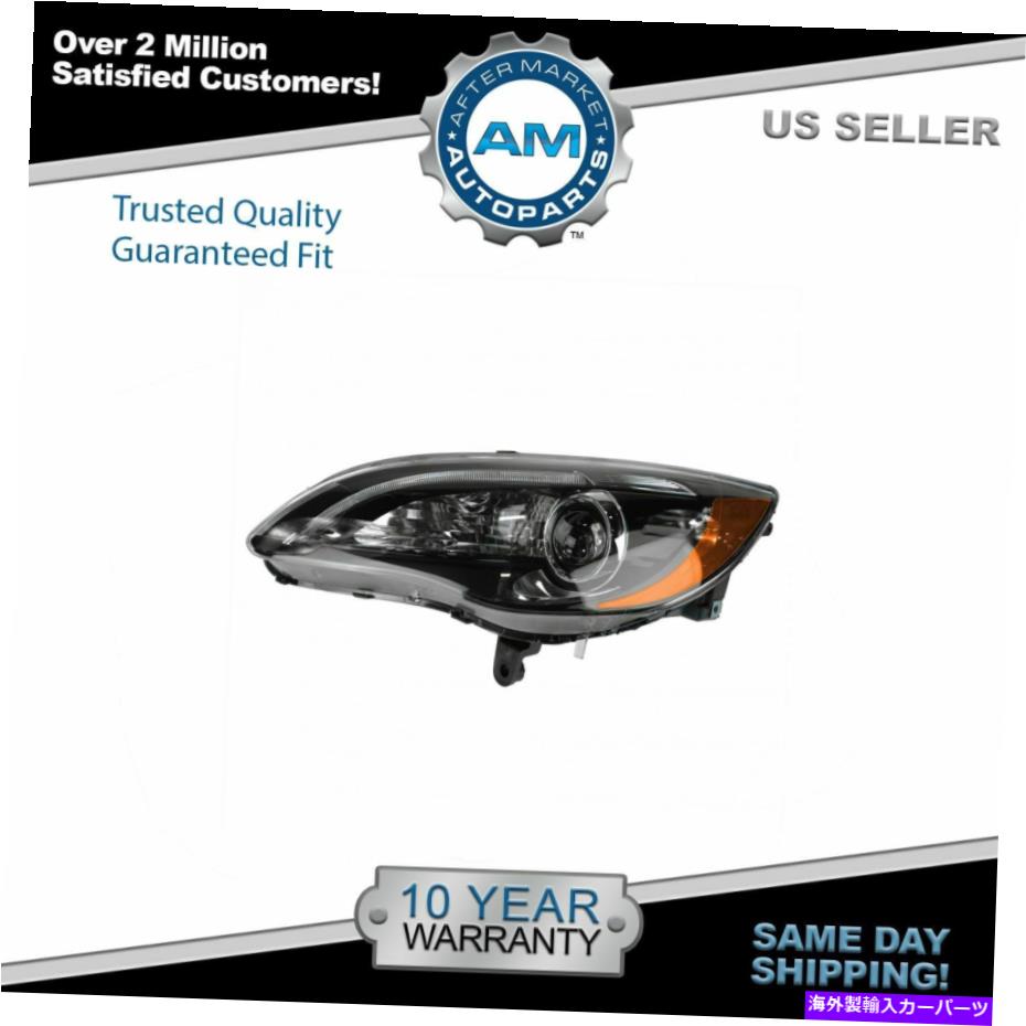 USヘッドライト ヘッドライトヘッドランプブラックベゼルドライバ側LEFT 11-14クライスラー200 Headlight Headlamp Black Bezel Driver Side Left LH for 11-14 Chrysler 200【並行輸入品】