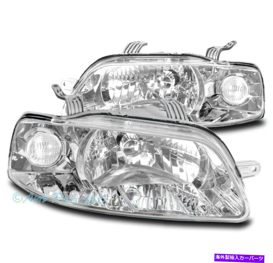 USヘッドライト 04-07 Chevy Aveo / 06-08 AVEO5ハッチバックヘッドライトヘッドランプランプクロームLH + RH FOR 04-07 CHEVY AVEO/06-08 AVEO5 HATCHBACK HEADLIGHTS HEADLAMP LAMP CHROME LH+RH【並行輸入品】