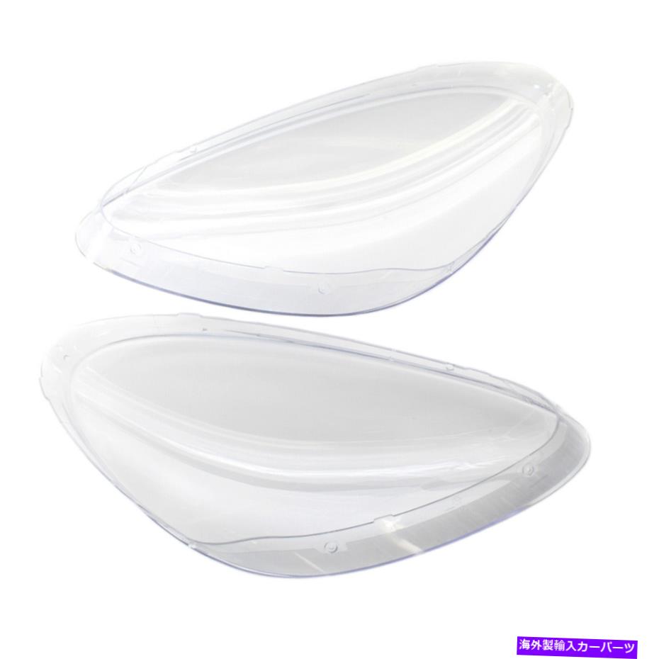 USヘッドライト ポルシェ・カイエン2011-2014のための2x前面ヘッドライトヘッドランプレンズ透明 2x Front Headlight Headlamp Lense Transparent for Porsche Cayenne 2011-2014【並行輸入品】