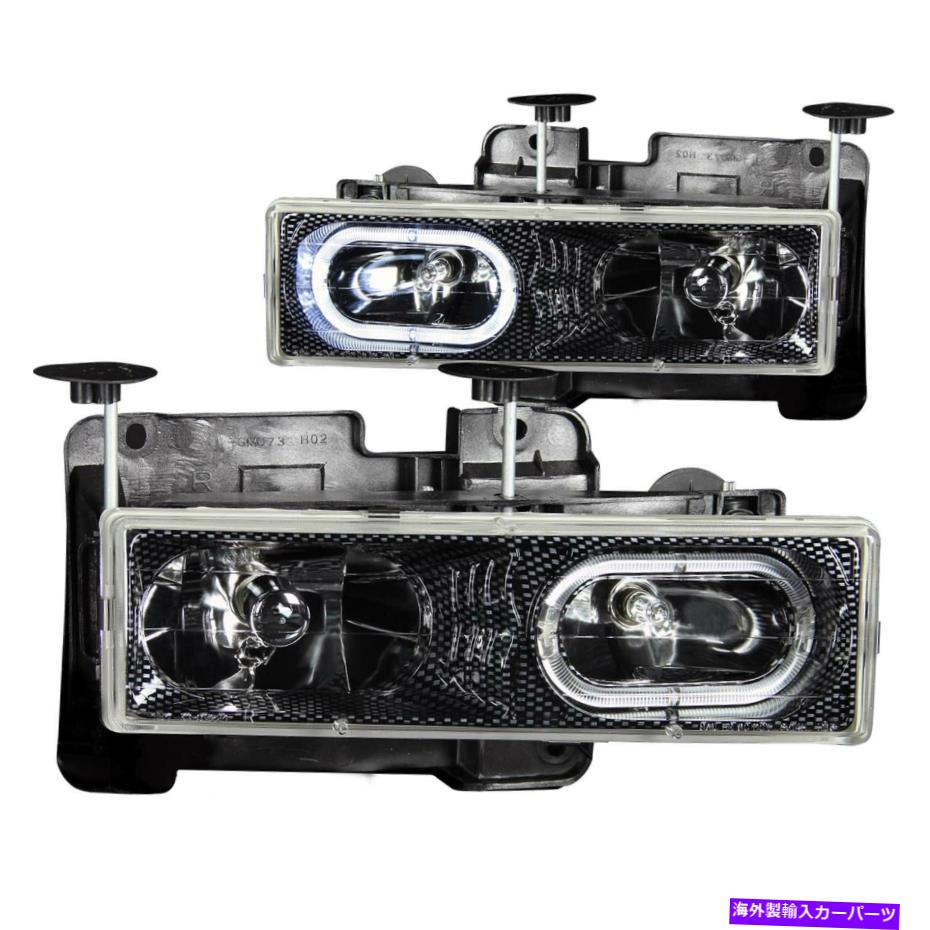 USヘッドライト アンドョアメリカクリスタルヘッドライトセットW /ハロー ANZO USA Crystal Headlight Set w/Halo【並行輸入品】
