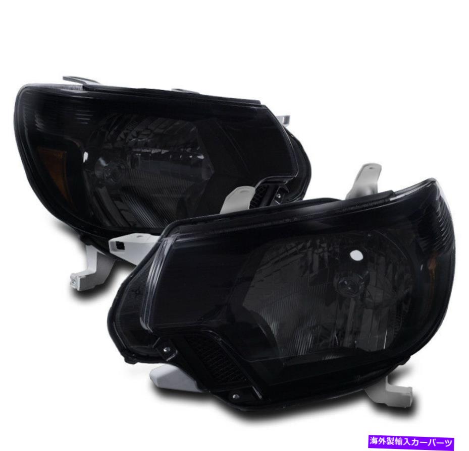 USヘッドライト 2012-2015トヨタタコマピックアップクリスタルブラック/スモークヘッドライトreplacemnetランプ 2012-2015 TOYOTA TACOMA PICKUP CRYSTAL BLACK/SMOKE HEAD LIGHTS REPLACEMNET LAMPS【並行輸入品】