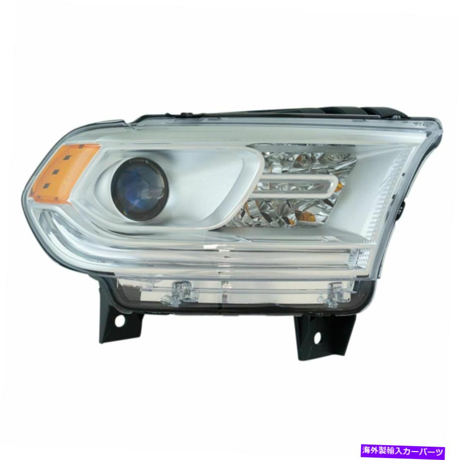 USヘッドライト ドッジDurango Suv用ヘッドライトランプハロゲンクロムベゼル右RH乗客 Headlight Lamp Halogen Chrome Bezel Right RH Passenger for Dodge Durango SUV【並行輸入品】