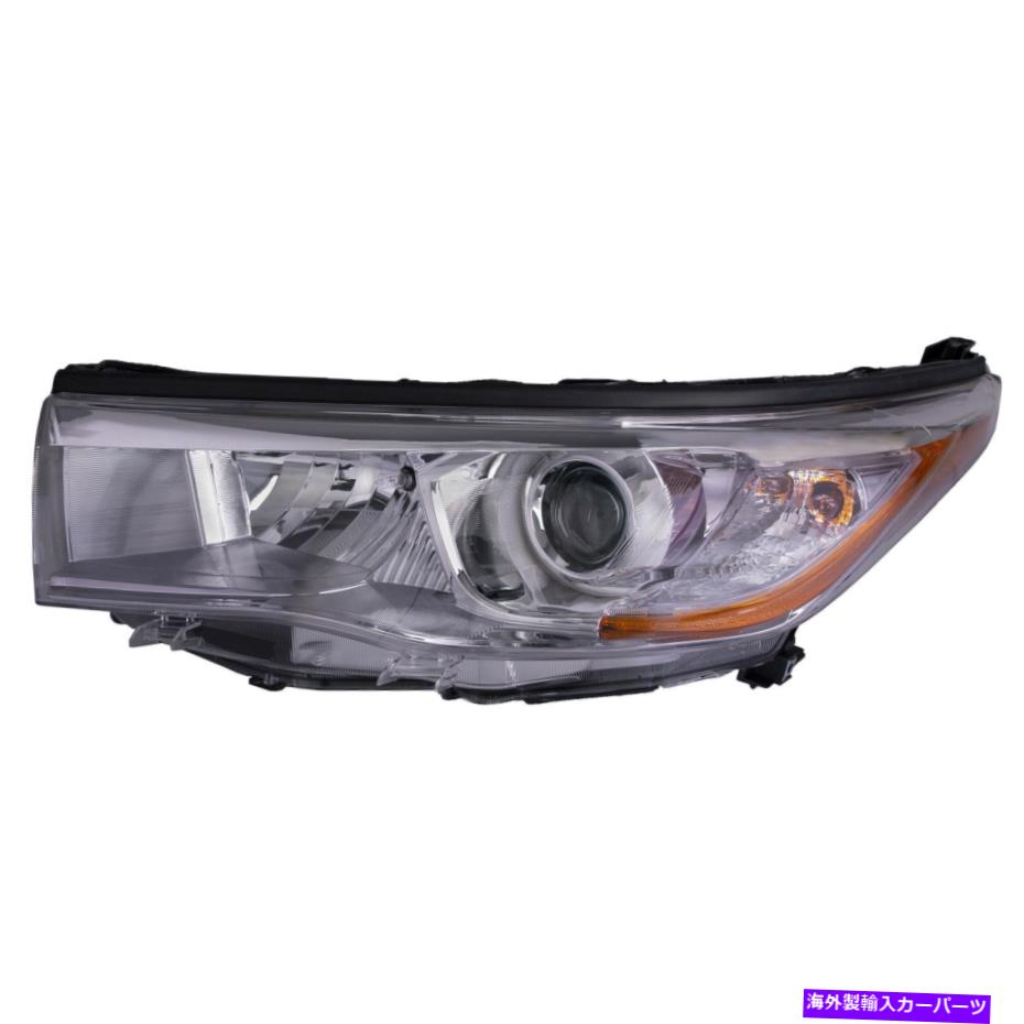 USヘッドライト ヘッドライトW /スモーククロムアクセント左の運転手フィッツ2014-2016トヨタハイランダー Headlight w/Smoked Chrome Accent Left Driver Fits 2014-2016 Toyota Highlander【並行輸入品】