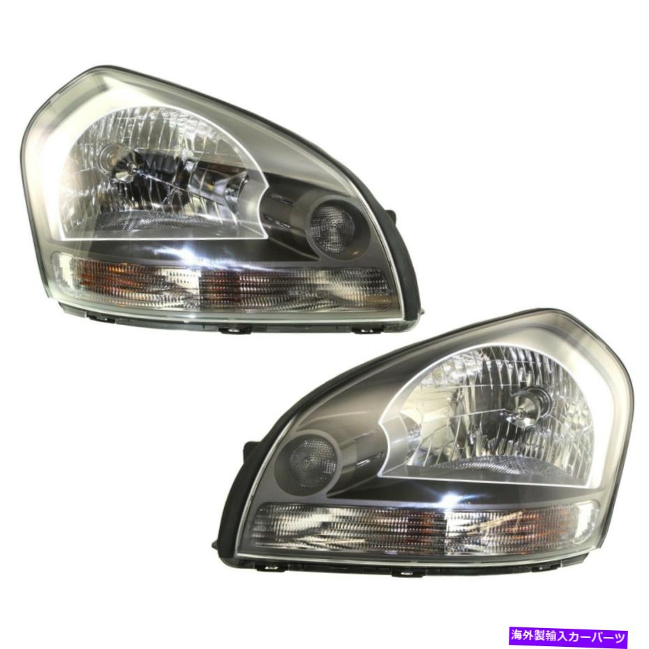 USヘッドライト クリアターン信号ライトを備えた2005-2009 Hyundai Tucsonのヘッドライトセット Headlight Set For 2005-2009 Hyundai Tucson With Clear Turn Signal Light 2Pc【並行輸入品】