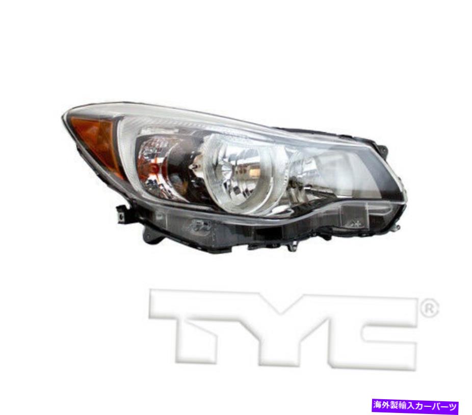 USヘッドライト スバルインプレッサブラック2015-2016モデルのためのTYC右側ハロゲンヘッドライト TYC Right Side Halogen Headlight for Subaru Impreza Black 2015-2016 Models【並行輸入品】