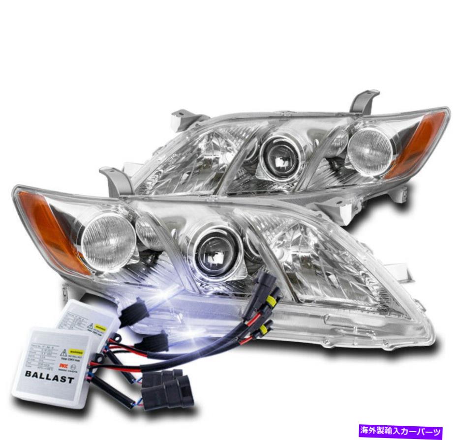 USヘッドライト 07 08 09 09 TOYOTA CAMRY CELE XLEプロジェクターヘッドライトランプクロームW / 10K HID FOR 07 08 09 TOYOTA CAMRY CE LE SE XLE PROJECTOR HEADLIGHT LAMP CHROME W/10K HID【並行輸入品】
