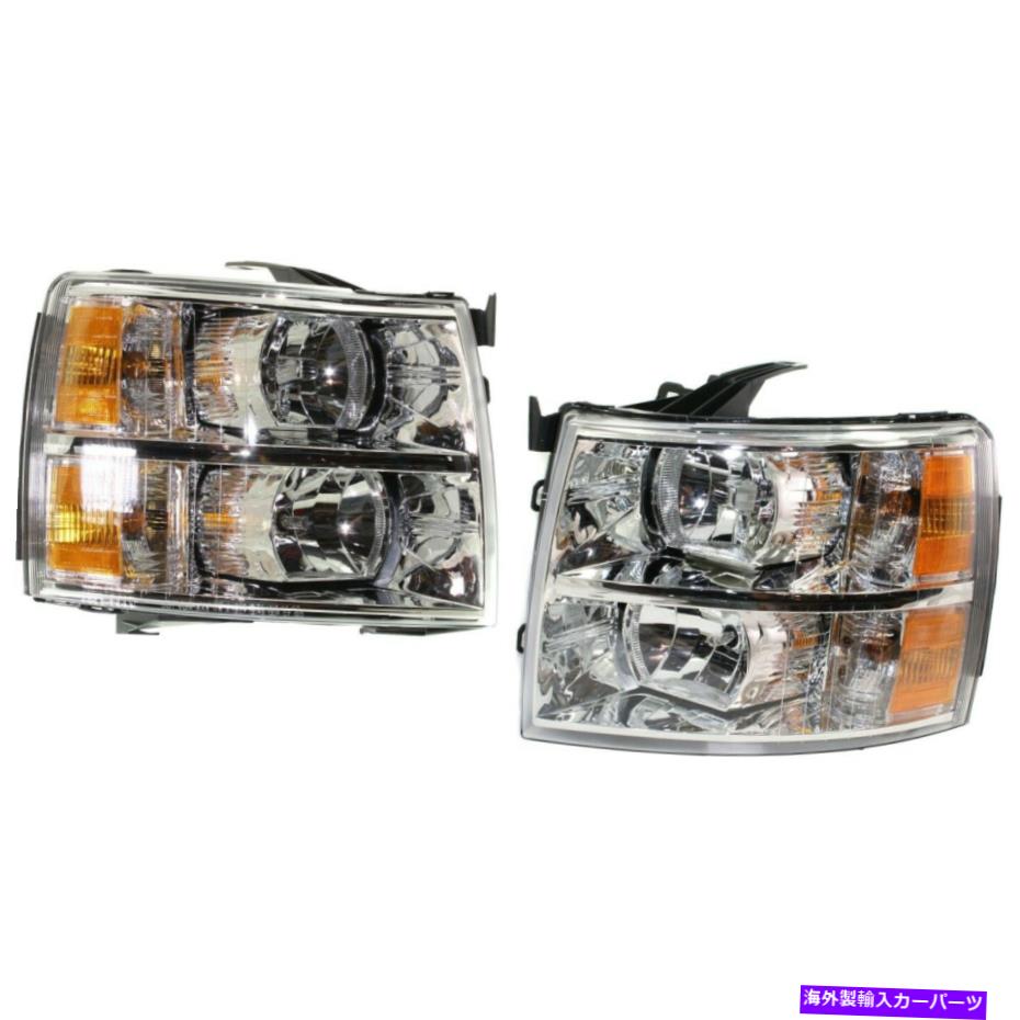 USヘッドライト 2007-2014のハロゲンヘッドライトセットChevy Silverado 2500 HD W /電球Pair Capa Halogen Headlight Set For 2007-2014 Chevy Silverado 2500 HD w/ Bulb(s) Pair CAPA【並行輸入品】