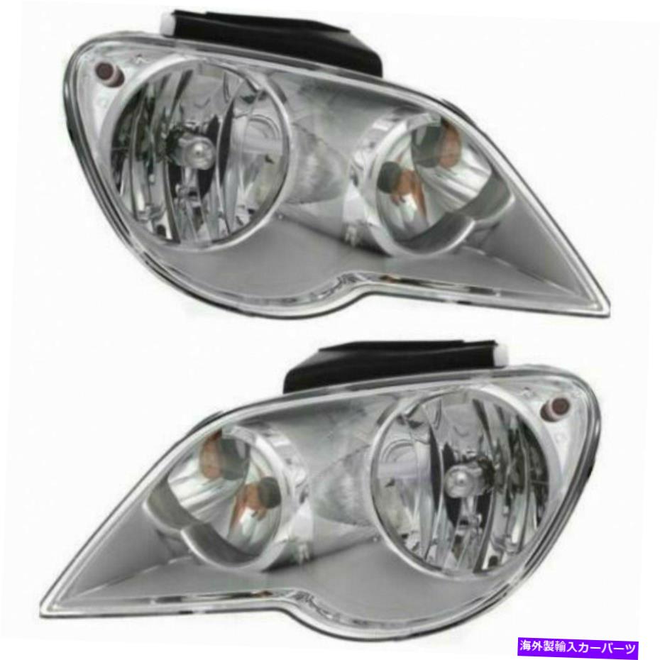 USヘッドライト Chrysler Pacifica Headlight 2007 2008ペアLHとRH側w /電球カーパ Fits Chrysler Pacifica Headlight 2007 2008 Pair LH and RH Side w/ Bulbs CAPA【並行輸入品】