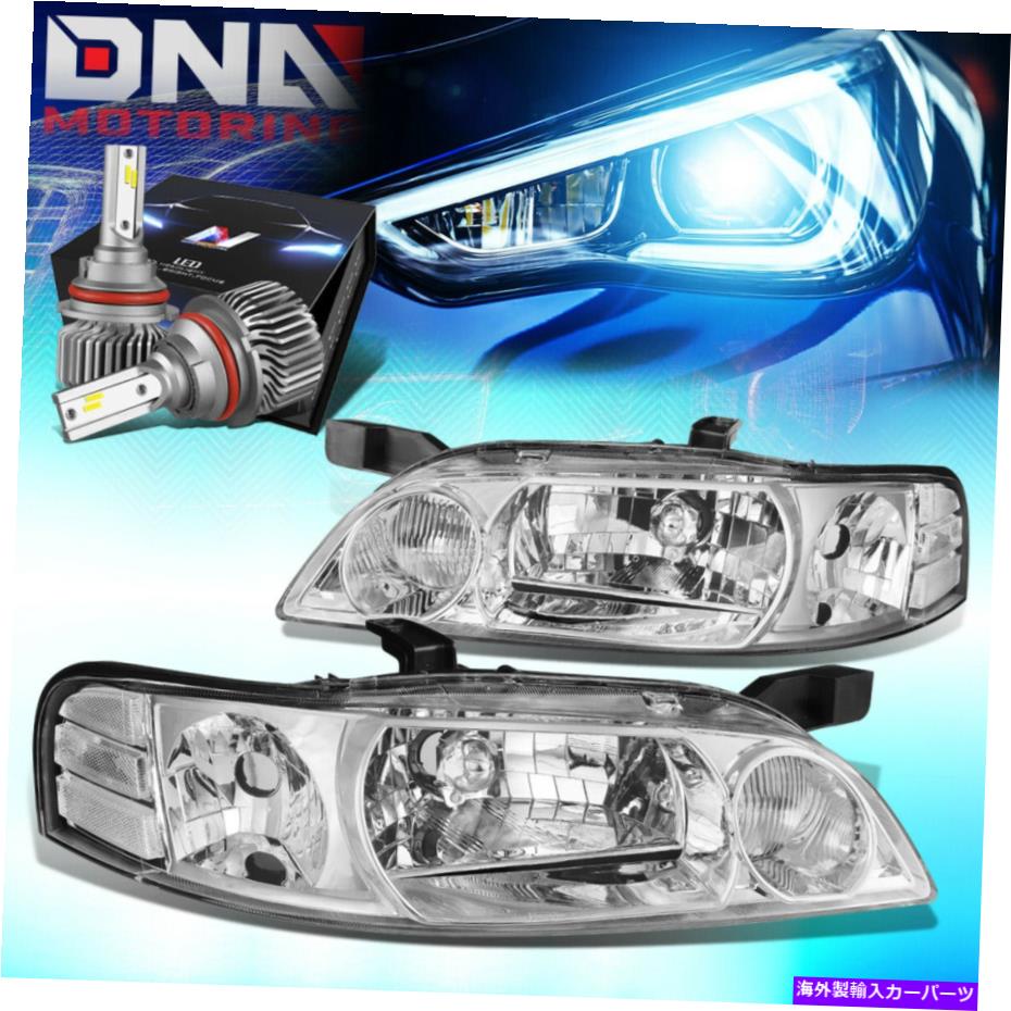 USヘッドライト 2000-2001日産アルティマヘッドライトランプW / LEDキットスリムスタイルクロム/クリア FOR 2000-2001 NISSAN ALTIMA HEADLIGHT LAMPS W/LED KIT SLIM STYLE CHROME/CLEAR【並行輸入品】