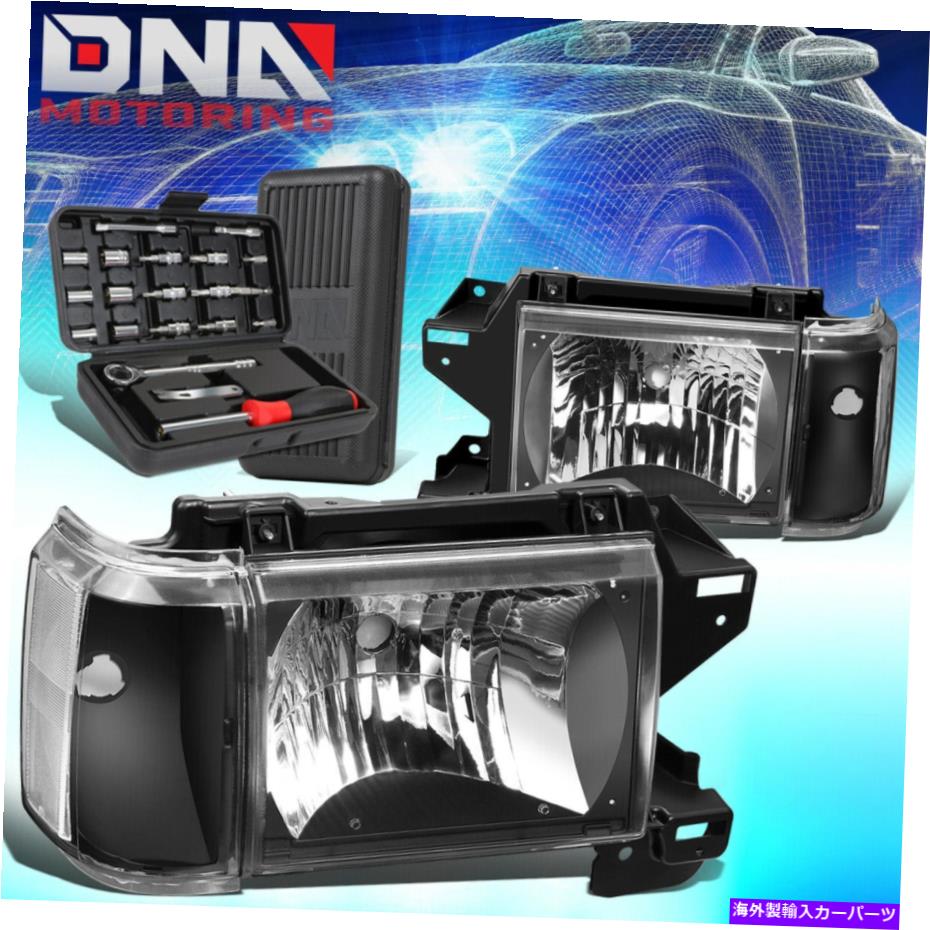 USヘッドライト 1987年から1991年フォードF150 F250 Broncoブラッククリアサイドヘッドライトヘッドランプ+ツール FOR 1987-1991 FORD F150 F250 BRONCO BLACK CLEAR SIDE HEADLIGHT HEAD LAMPS+TOOLS【並行輸入品】 46,814円