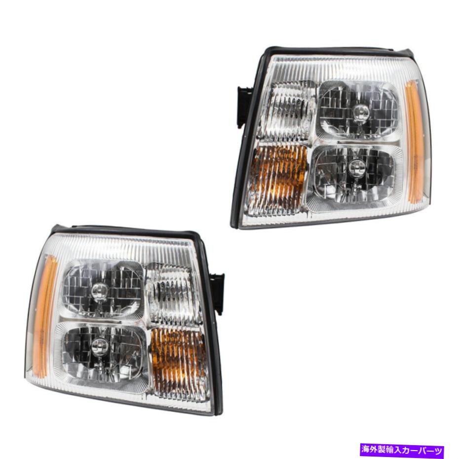 USヘッドライト ヘッドライトセットフィット2002キャデラックエスカレード＆EXTピックアップペアハロゲンヘッドランプ Headlights Set fits 2002 Cadillac Escalade & EXT Pickup Pair Halogen Headlamps【並行輸入品】