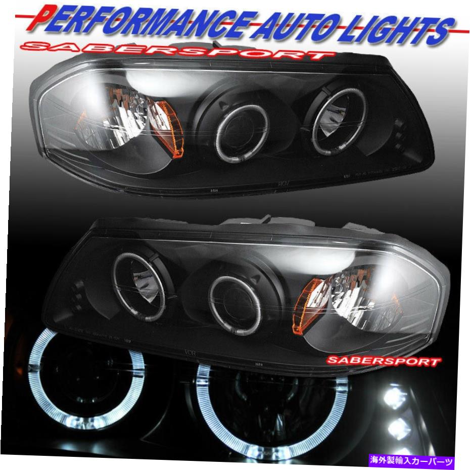 USヘッドライト 2000-2005のための黒いハロープロジェクターのヘッドライトのセットのセットシボレーインパラ Set of Black Halo Projector Headlights for 2000-2005 Chevrolet Impala【並行輸入品】 45,947円