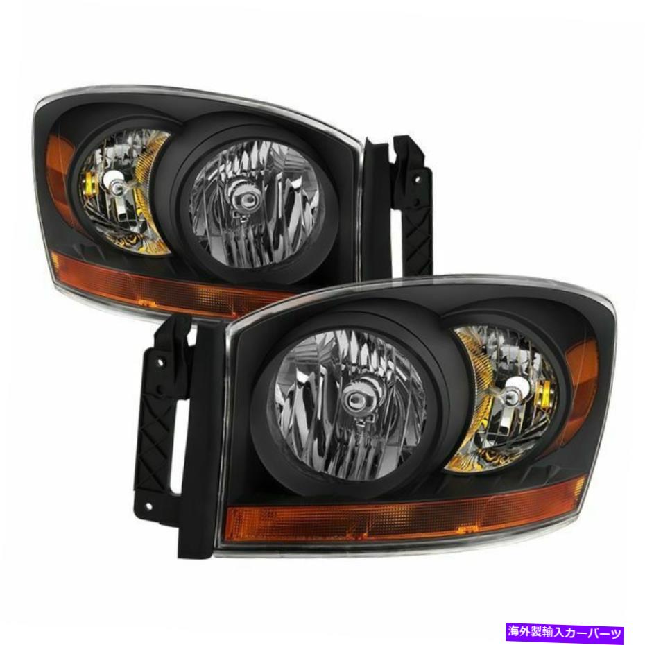 USヘッドライト Spyder 06-08 Dodge Ram 1500 2500 3500ブラックファクトリスタイルヘッドライトセット9037191 Spyder 06-08 Dodge Ram 1500 2500 3500 Black Factory Style Headlights Set 9037191【並行輸入品】