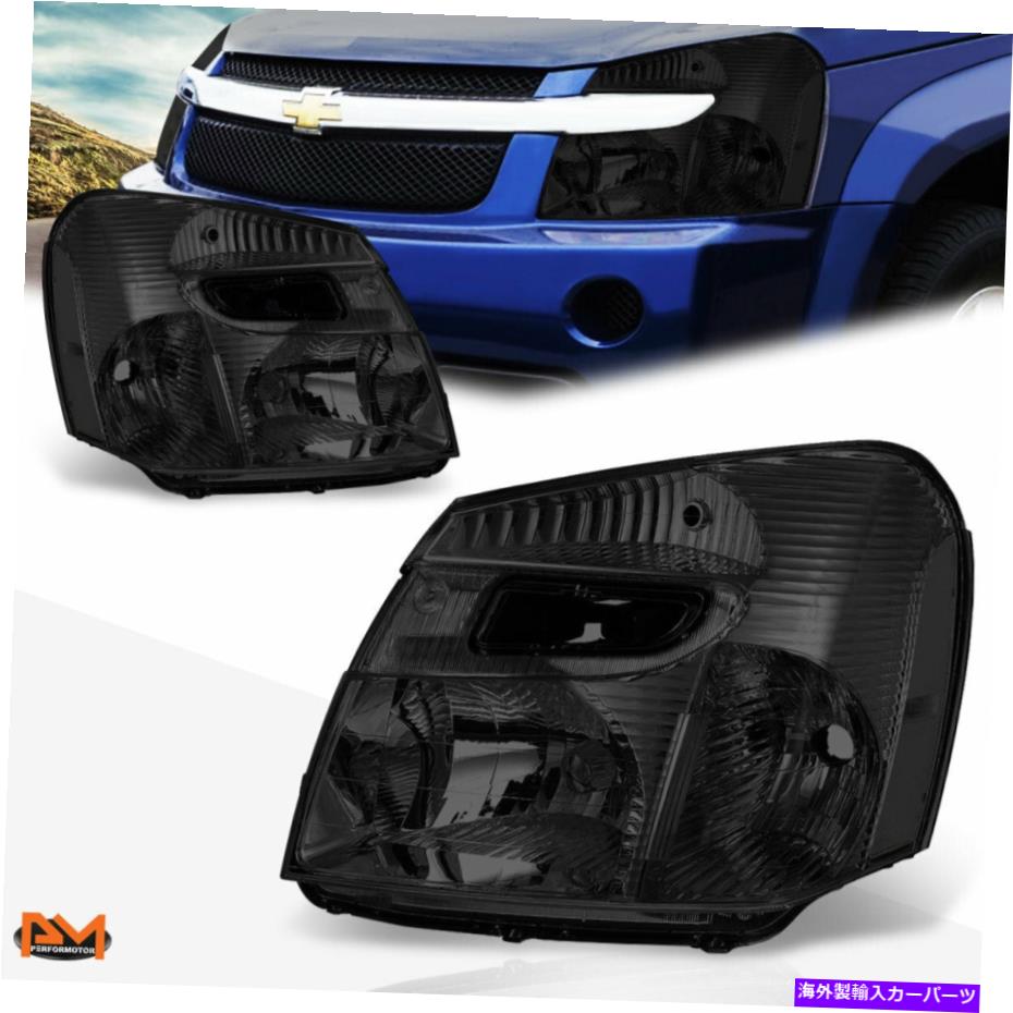 USヘッドライト 05-09シボレーequinox oe置換喫煙レンズ透明面ヘッドライト/ランプセット For 05-09 Chevy Equinox OE Replacement Smoked Lens Clear Side Headlight/Lamp Set【並行輸入品】