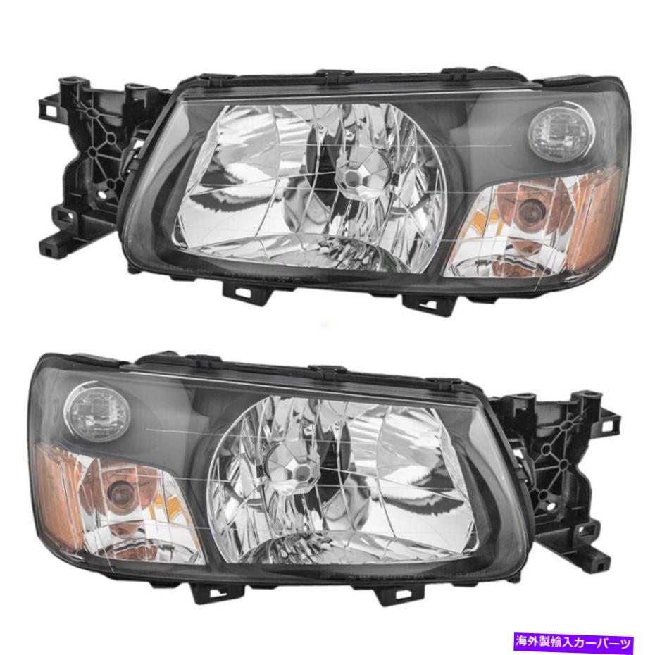 USヘッドライト Subaru Foresterのための新しいペアセットヘッドライトヘッドランプハウジングアセンブリ New Pair Set Headlight Headlamp Housing Assembly for 03-04 Subaru Forester【並行輸入品】