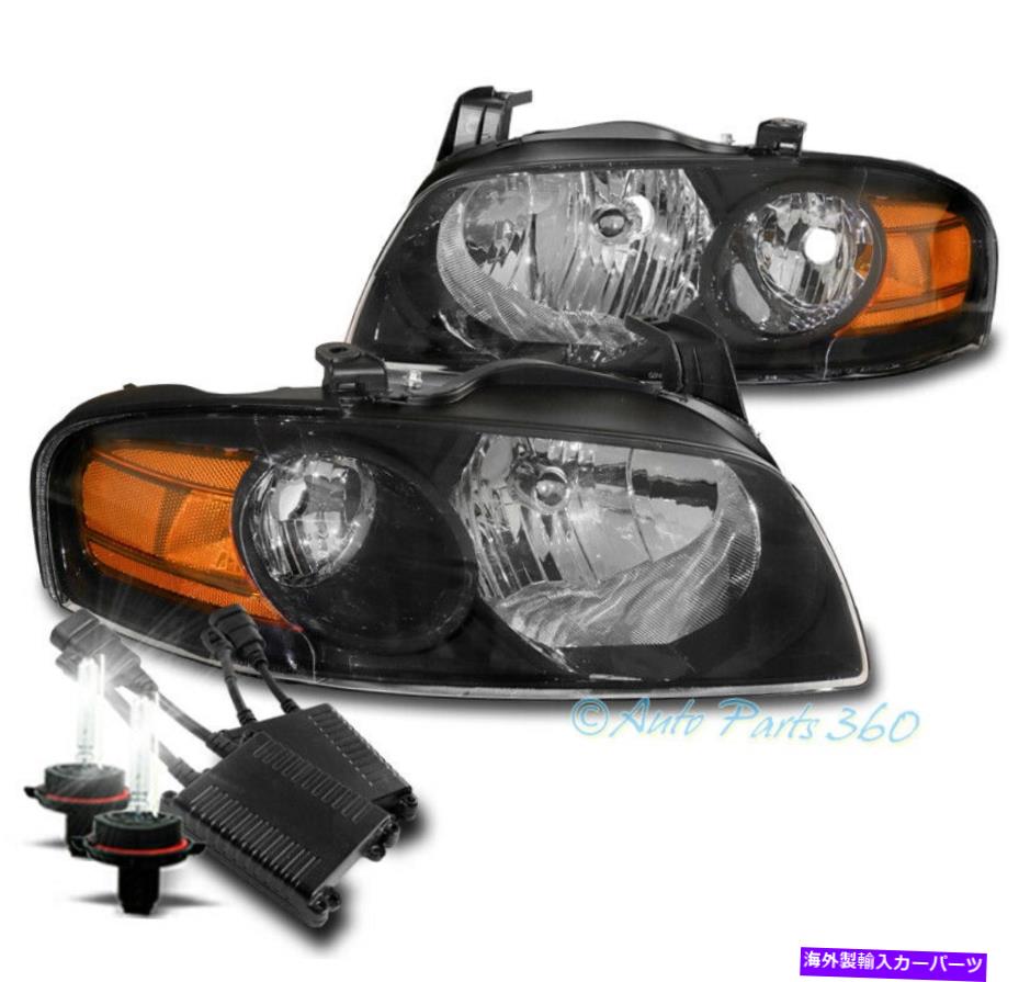 USヘッドライト 04 05 06 SENTRA SE-Rスタイル交換ヘッドライトランプブラックW / 50W 6K HIDキット For 04 05 06 Sentra SE-R Style Replacement Headlight Lamp Black w/50W 6K HID Kit【並行輸入品】