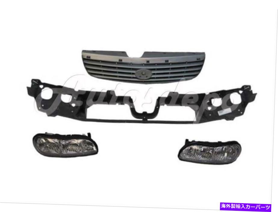USヘッドライト 97-99 Chevy Malibuヘッダーパネルグリルヘッドライト4 PCS FOR 97-99 CHEVY MALIBU HEADER PANEL GRILLE HEADLIGHT 4 PCS【並行輸入品】