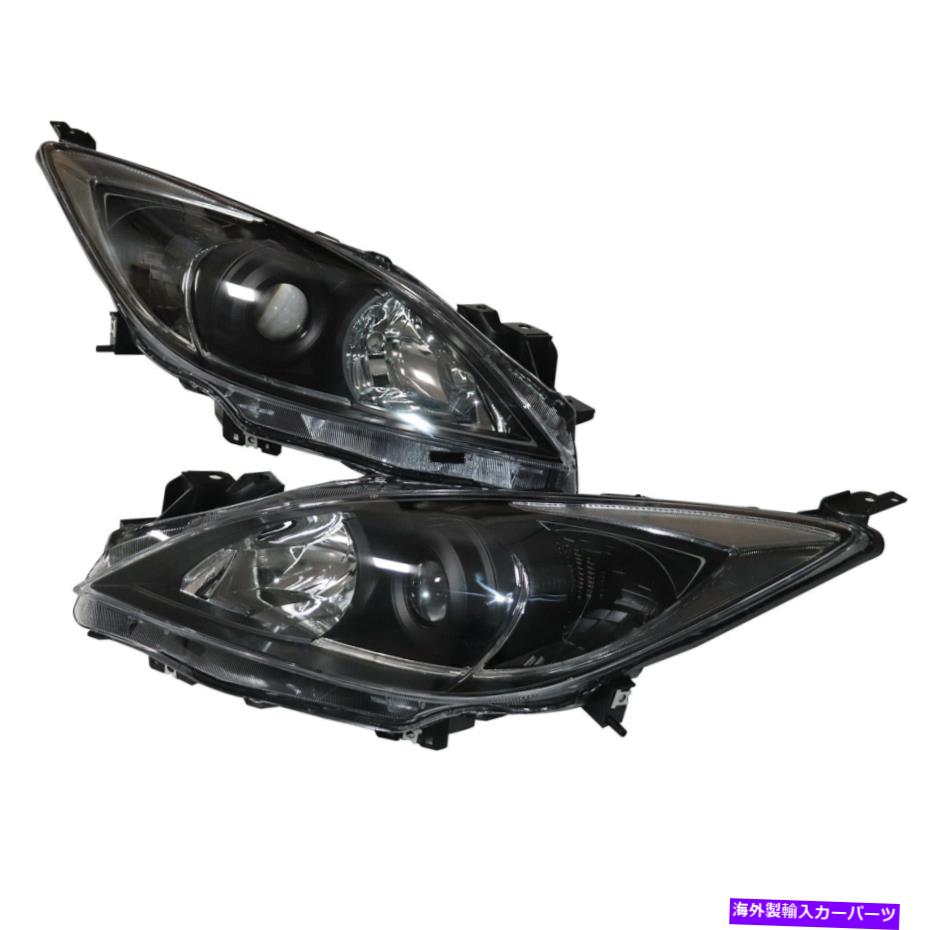 USヘッドライト Halogenヘッドライトヘッドランプ左+右キットの交換は2010-2013 Mazda 3米国 Halogen Headlights Headlamps Left+Right Kit Replacement For 2010-2013 Mazda 3 US【並行輸入品】