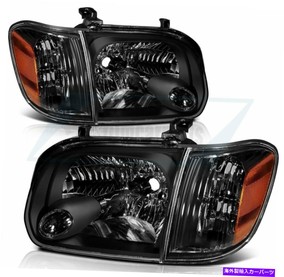 USヘッドライト 05-06 TOYOTA TUNDRA 07 Sequoiaの取り替えハロゲンヘッドライトライトペア For 05-06 Toyota Tundra 07 Sequoia Replacement Halogen Headlights Light Pair【並行輸入品】
