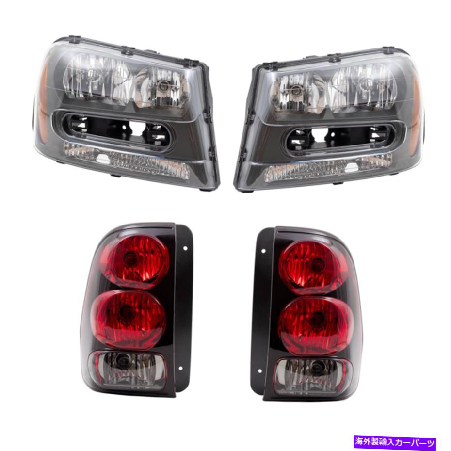 USヘッドライト 02-09のための4個のPCのヘッドライト&テールランプ06-09 Trailblazer Ext 4 Pc Headlights & Tail Lamps for 02-09 Chevy Trailblazer 06-09 Trailblazer EXT【並行輸入品】
