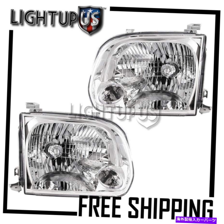 USヘッドライト 2005年から2007年の右側の右側のペアのヘッドライトはトヨタセコイアツンドラ Double Cab Left Right Sides Pair Headlights for 2005-2007 TOYOTA SEQUOIA TUNDRA【並行輸入品】