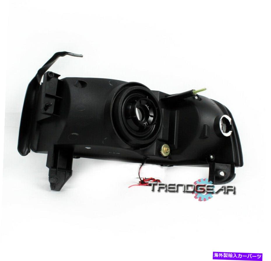USヘッドライト 94-01 RAMトラックLEDストリップブラッククリスタルヘッドライトランプW /ブルーDRLコーナー FOR 94-01 RAM TRUCK LED STRIP BLACK CRYSTAL HEAD LIGHTS LAMP W/BLUE DRL CORNER【並行輸入品】