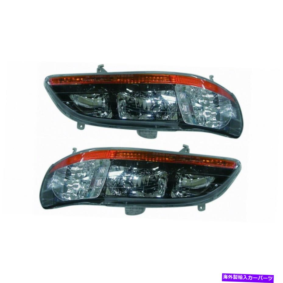 USヘッドライト HO2505116フィット1998-2002ホンダアコードヘッドライトペアブラックベゼルセットクリアレンズ HO2505116 Fits 1998-2002 Honda Accord Headlight Pair Black Bezel Set Clear Lens【並行輸入品】