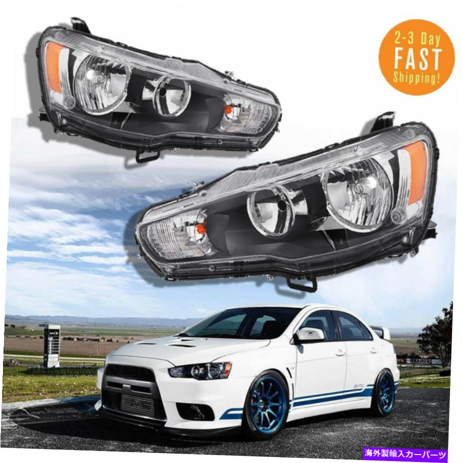 USヘッドライト 2008-2017三菱ランサーGTS EVO {ファクトリースタイル}ヘッドライトランプアセンブリ For 2008-2017 Mitsubishi Lancer GTS EVO {FACTORY STYLE} Headlight Lamps Assembly【並行輸入品】