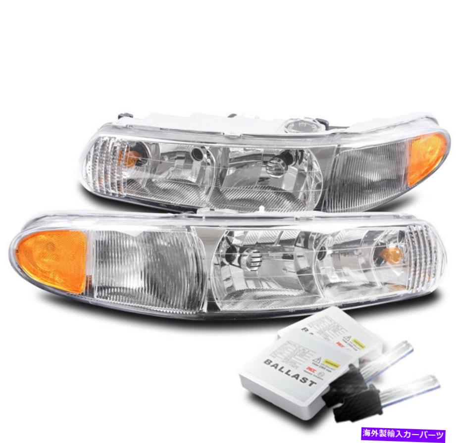 USヘッドライト 1997年から2005年のBuick Century / 2004 Regal Chrome Headlights Lamp W / 6K Xenon Hid New FOR 1997-2005 BUICK CENTURY/2004 REGAL CHROME HEADLIGHTS LAMP W/6K XENON HID NEW【並行輸入品】