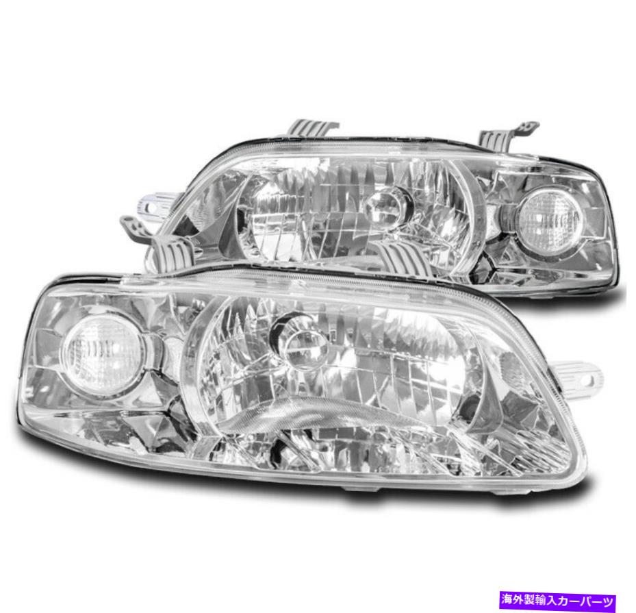 USヘッドライト 04-07 Chevy Aveo / 06-08 AVEO5ハッチバックヘッドライトヘッドランプランプクロームLH + RH FOR 04-07 CHEVY AVEO/06-08 AVEO5 HATCHBACK HEADLIGHTS HEADLAMP LAMP CHROME LH+RH【並行輸入品】