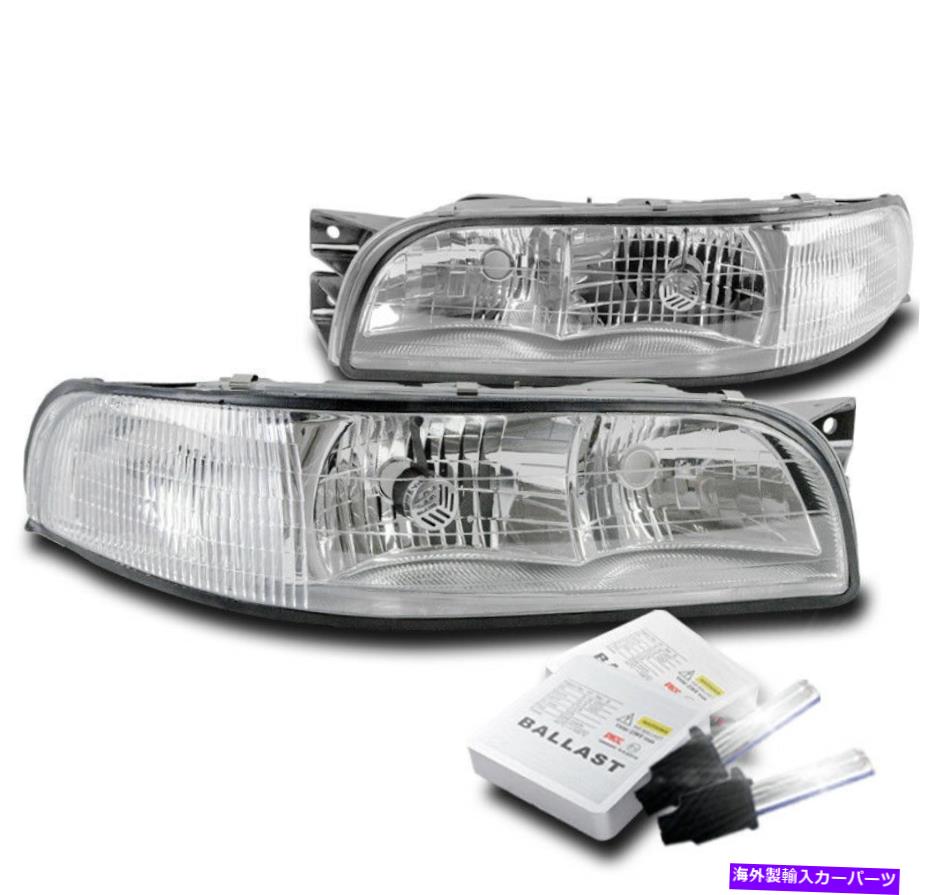 USヘッドライト 1997年から1999年のBuice Lesabre Chromeの交換ヘッドライト+コーナーランプW / 8000K HID FOR 1997-1999 BUICK LESABRE CHROME REPLACEMENT HEADLIGHT+CORNER LAMP W/8000K HID【並行輸入品】