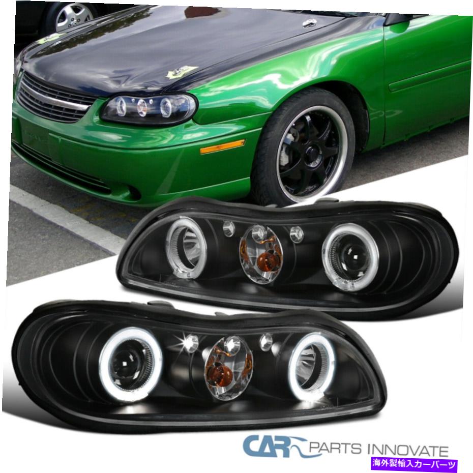 USヘッドライト Chevy 97-03 Malibu Black LED DRL Haloプロジェクターヘッドライトヘッドランプ左+右 Chevy 97-03 Malibu Black LED DRL Halo Projector Headlights Head Lamps Left+Right【並行輸入品】｜Us Custom Parts Shop USDM