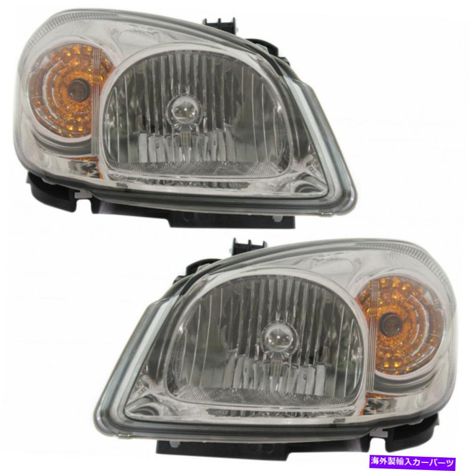 USヘッドライト フィット2007-2010 Pontiac G5ヘッドライトアセンブリペアドライバーと助手席側 Fits 2007-2010 PONTIAC G5 Headlight Assembly Pair Driver and Passenger Side【並行輸入品】