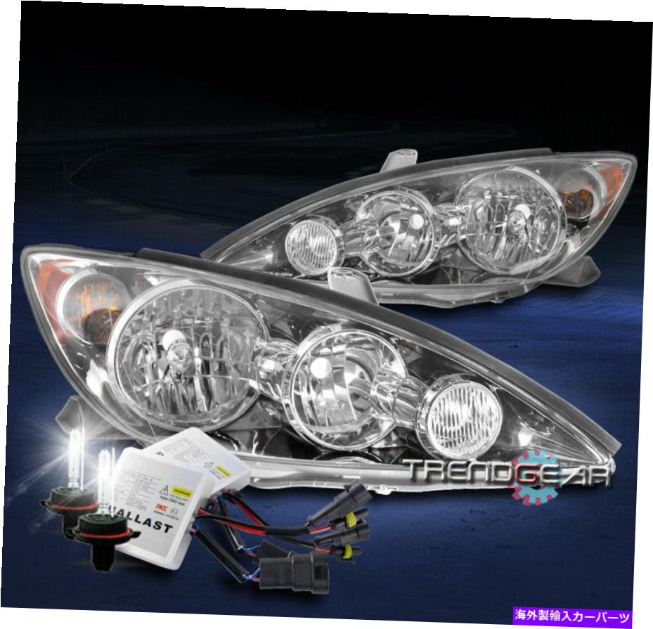 USヘッドライト 2005年から2006年のトヨタカミリーLE SE XLeヘッドライトヘッドランプクロームW / 8000KキセノンHID FOR 2005-2006 TOYOTA CAMRY LE SE XLE HEADLIGHT HEADLAMP CHROME W/8000K XENON HID【並行輸入品】