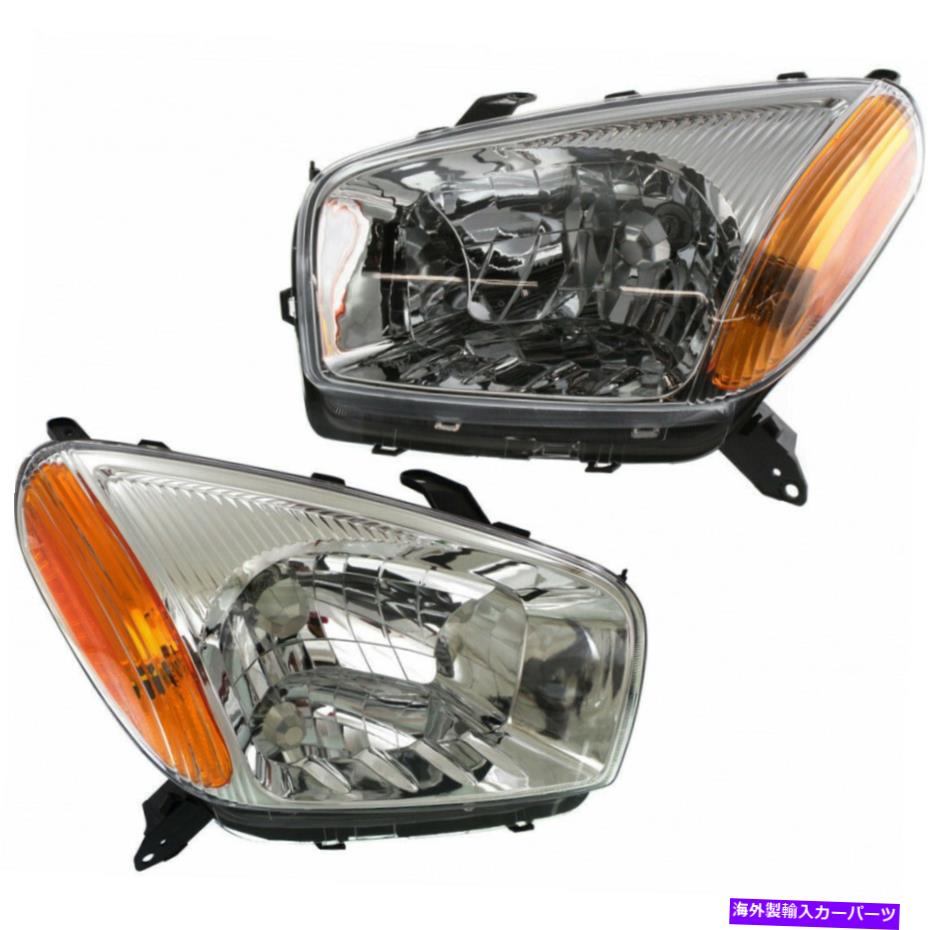 USヘッドライト トヨタRAV4ヘッドライトアセンブリ2001-2003ペアRHとLHサイドクロームドット For Toyota RAV4 Headlight Assembly 2001-2003 Pair RH and LH Side Chrome DOT【並行輸入品】