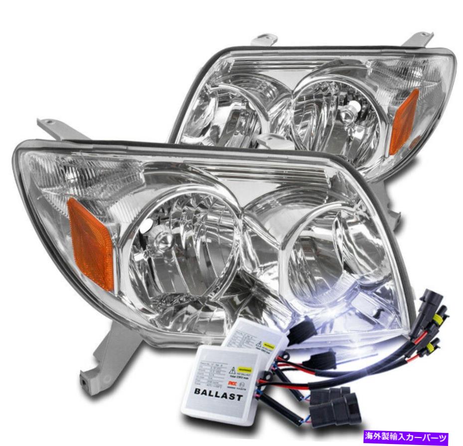 USヘッドライト 2003年から2005年トヨタ4RUNNER 4ランナークロームクリスタルヘッドライト+ 10000KキセノンHID FOR 2003-2005 TOYOTA 4RUNNER 4 RUNNER CHROME CRYSTAL HEADLIGHT +10000K XENON HID【並行輸入品】