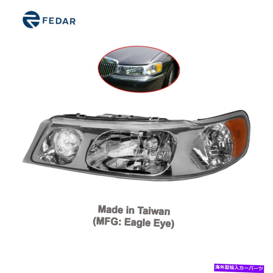 USヘッドライト ヘッドライトランプフィットリンカーンタウンカー1998 1999 2000 2000 2002ドライバー Headlight Lamp Fit Lincoln Town Car 1998 1999 2000 2001 2002 Driver Left【並行輸入品】