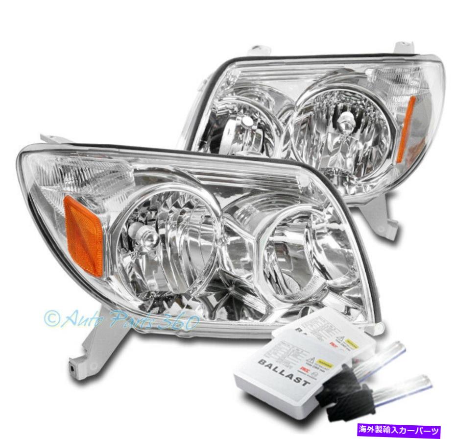 USヘッドライト 03-05トヨタ4RUNNER CHROME交換用クリスタルヘッドライトランプW / 8000K HID FOR 03-05 TOYOTA 4RUNNER CHROME REPLACEMENT CRYSTAL HEADLIGHT LAMP W/8000K HID【並行輸入品】