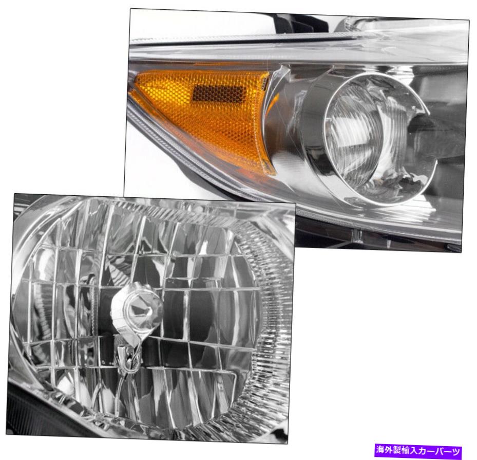 USヘッドライト 2009-2010トヨタカローラクロームヘッドライトヘッドランプランプW / LED DRL + 6K HIDキット For 2009-2010 Toyota Corolla Chrome Headlight Headlamp Lamp w/LED DRL+6K HID Kit【並行輸入品】