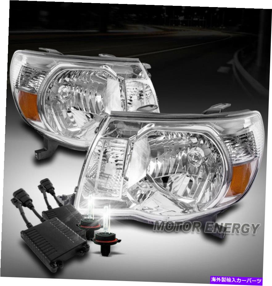USヘッドライト 05-11トヨタタコマピックアップトラッククローム/アンバーヘッドライトランプW / 50W 6000K HID FOR 05-11 TOYOTA TACOMA PICKUP TRUCK CHROME/AMBER HEADLIGHT LAMP W/50W 6000K HID【並行輸入品】