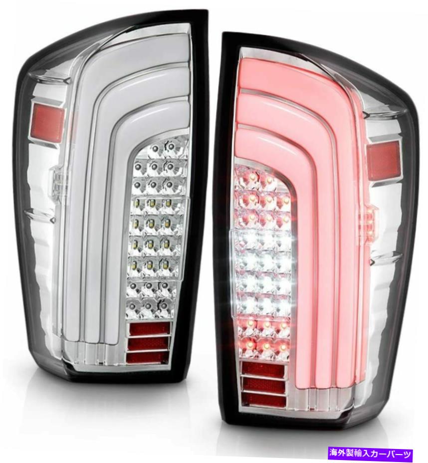 USテールライト フィット16-20トヨタタコマクロームLEDシーケンシャルターンシグナルテールライトセット Fit 16-20 Toyota Tacoma Chrome LED Sequential Turn Signal Tail Lights Set【並行輸入品】|Us Custom Parts Shop USDM