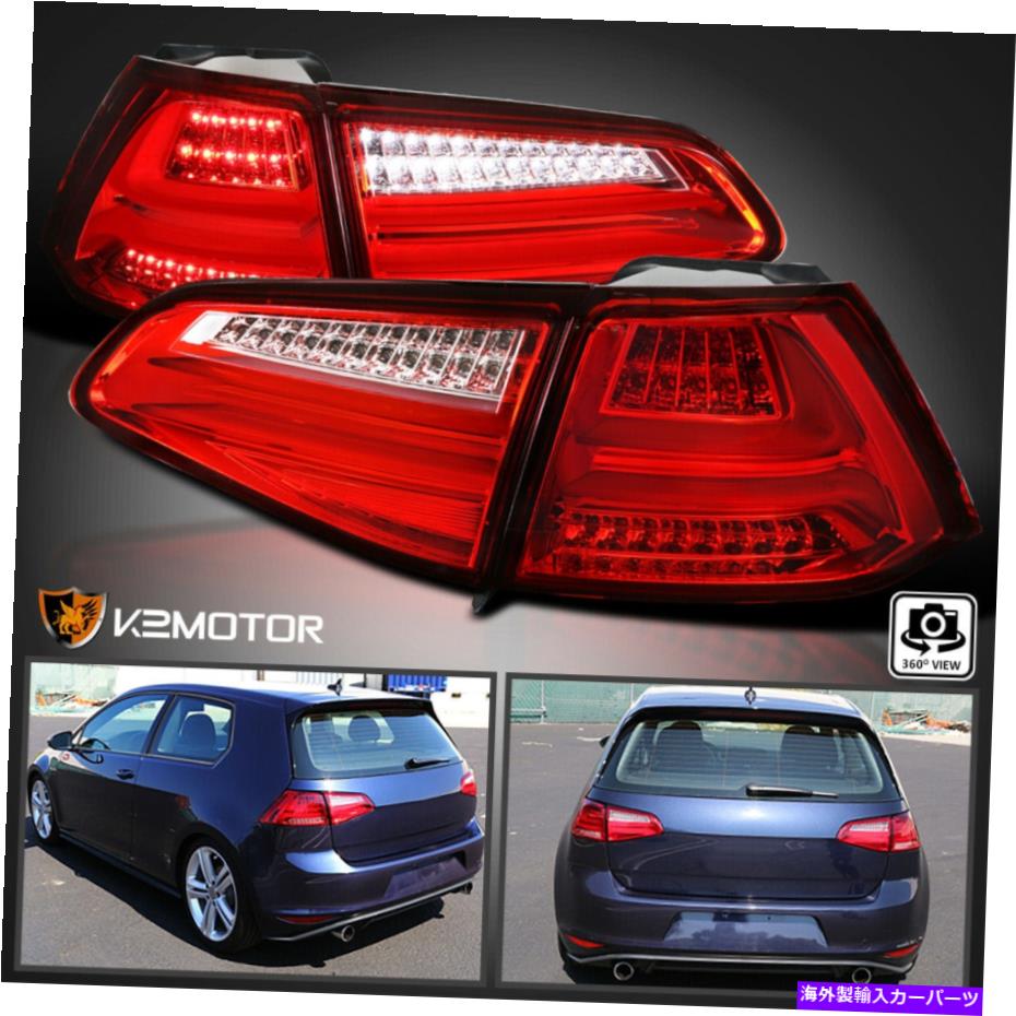 USテールライト 2015-2017 VWゴルフGTI LEDシグナルDRLバーテールライトブレーキランプL + R Red For 2015-2017 VW Golf GTI LED Signal DRL Bar Tail Lights Brake Lamps L+R【並行輸入品】|Us Custom Parts Shop USDM