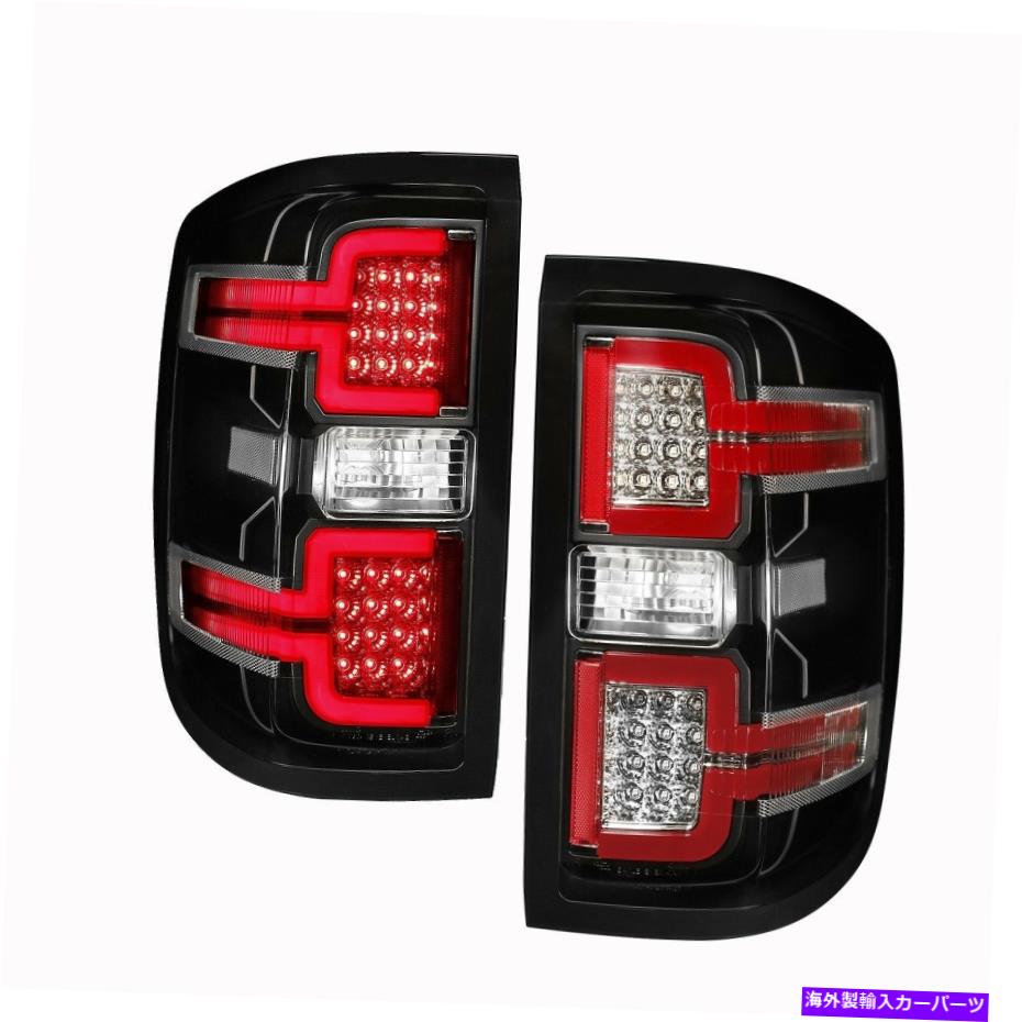 USテールライト 2014-2018 Silverado 1500のためのペアブラックLEDテールライトW /シーケンシャルシグナル Pair Black LED Taillights w/ Sequential Signal for 2014-2018 Silverado 1500【並行輸入品】|Us Custom Parts Shop USDM