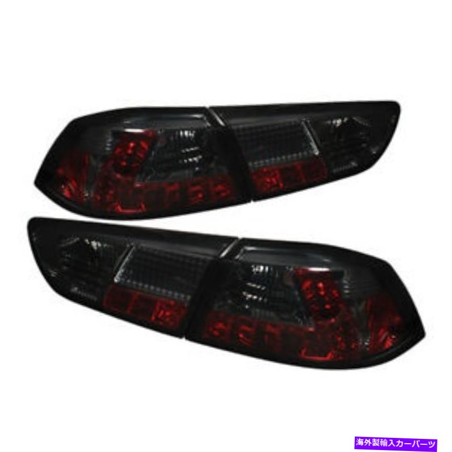 USテールライト スパイダーの煙は08-14のためのテールライト/ Evolution EVO Xのためのテールライトを導きました Spyder Smoke LED Tail Lights for 08-14 Mitsubishi Lancer / Evolution Evo X【並行輸入品】|Us Custom Parts Shop USDM