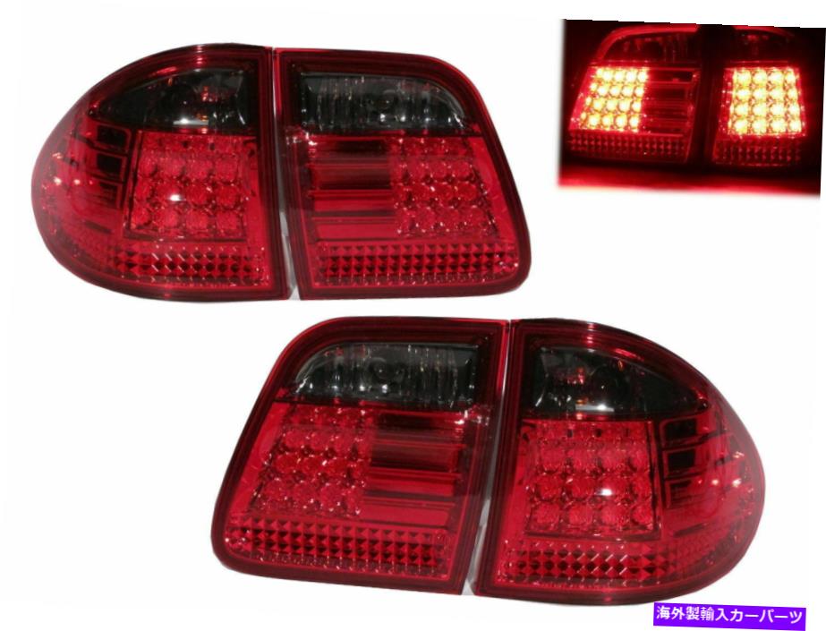 USテールライト W210 / T210 1995-2002ワゴンLEDテールリアリーリアリアライト赤/スモークベンツ W210/T210 1995-2002 WAGON LED Tail Rear Light RED/SMOKE for Mercedes Benz【並行輸入品】