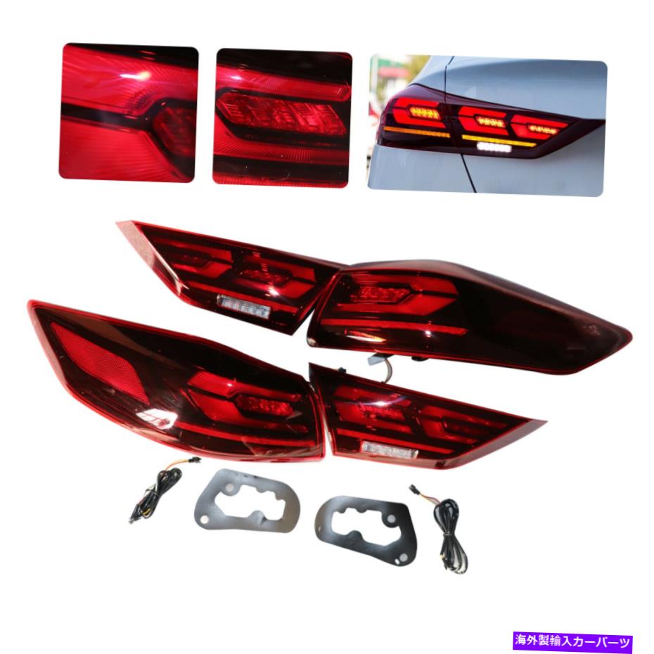 USテールライト 2016-2018 Hyundai Elantraリアセットのための新しいLEDテールライトリアランプアセンブリフィット New LED Tail Light Rear Lamp Assembly Fit For 2016-2018 Hyundai Elantra Rear Set【並行輸入品】