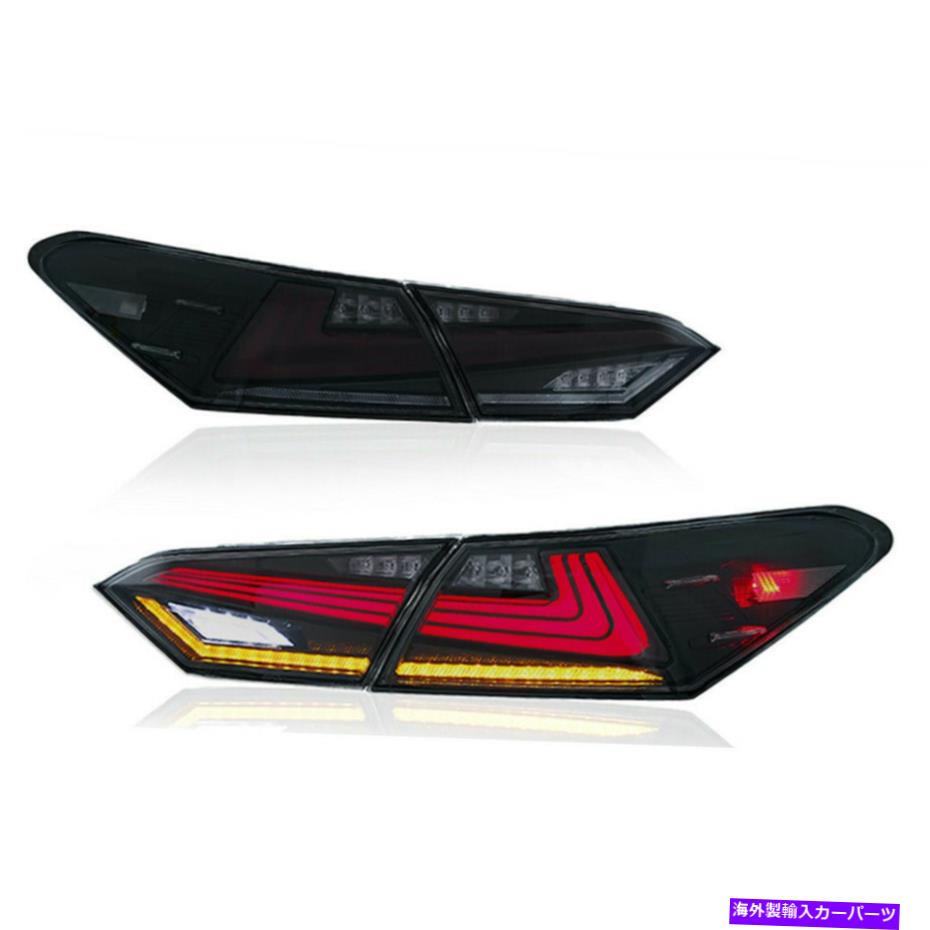 USテールライト トヨタカムリのためのLEDスモークテールライト2018-2021シーケンシャルリアランプ LED Smoked Tail Lights For Toyota Camry 2018-2021 Sequential Rear Lamps【並行輸入品】
