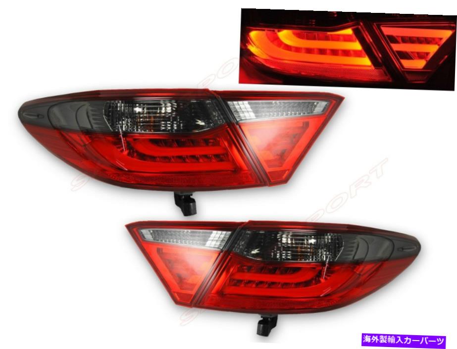 USテールライト 2015-2017トヨタカムリのための4ピースの赤い煙の導かれたテールライトのセット Set of 4pcs Red Smoke LED Taillights for 2015-2017 Toyota Camry【並行輸入品】