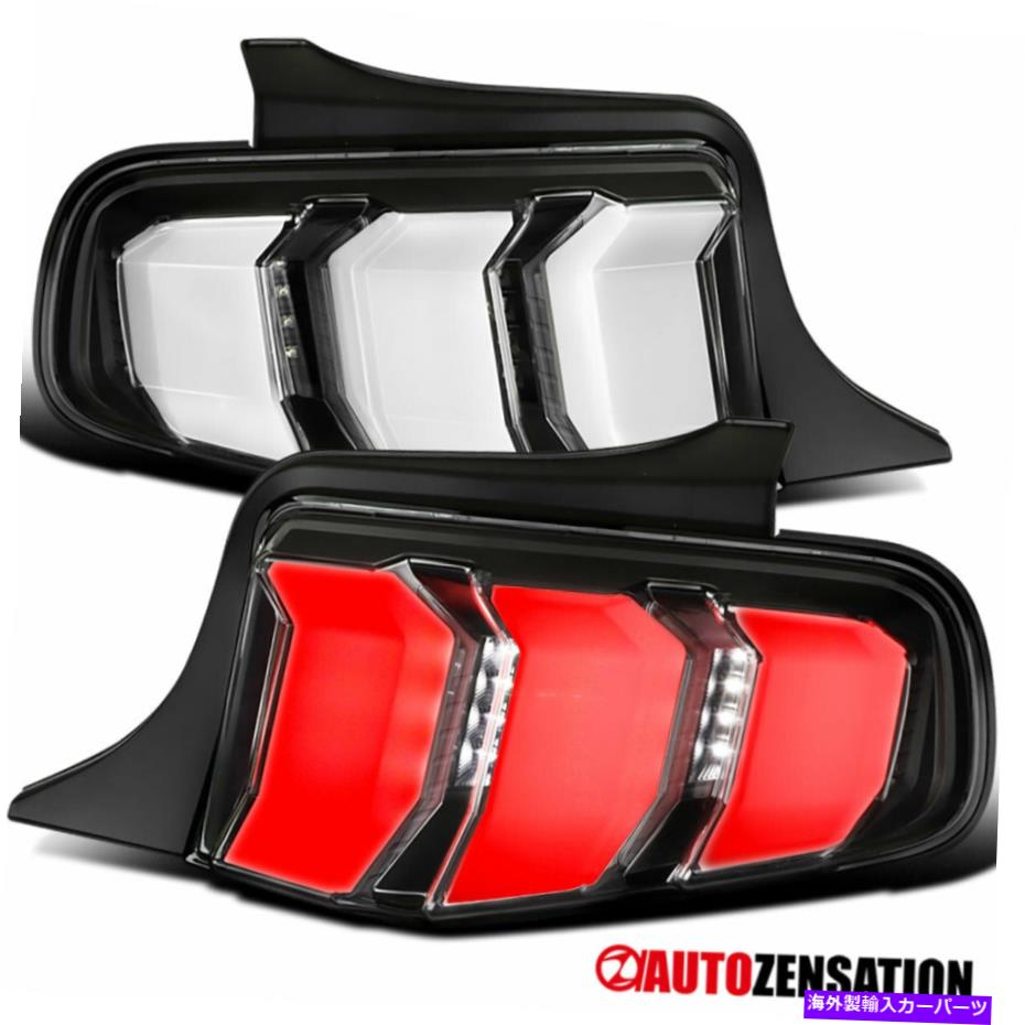 USテールライト 2010-2012フォードマスタングブラックLEDシーケンシャルシグナルテールライトランプ2011 For 2010-2012 Ford Mustang Black LED Sequential Signal Tail Lights Lamps 2011【並行輸入品】